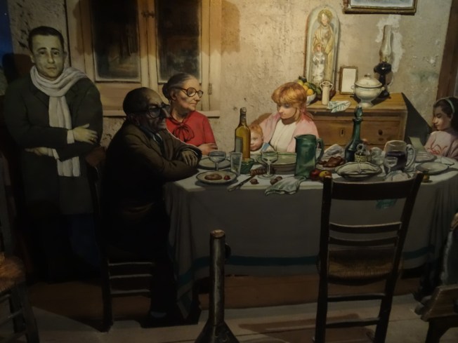 The painted presepe by Mario Carotenuto, in Salerno, Italy