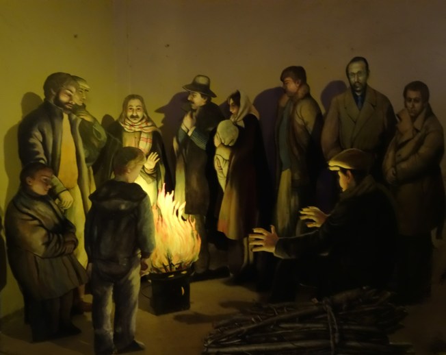 The painted presepe by Mario Carotenuto, in Salerno, Italy