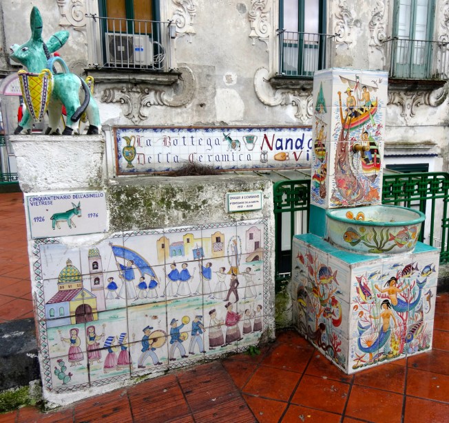 Vietri - where ceramics pay tribute to the horsepower that helped to build what's there today.