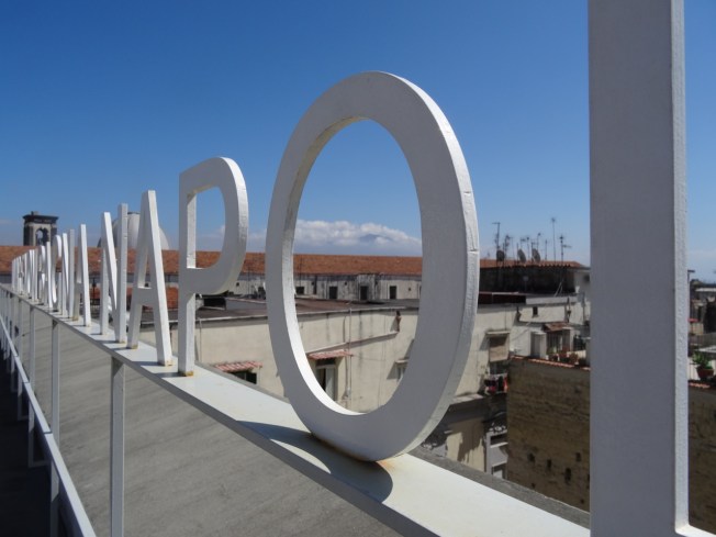 Vesuvius - view from the roof of the MADRE Museum in Naples, Italy