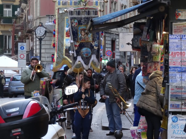 The band of the fishermen of Mergellina in Naples, Italy