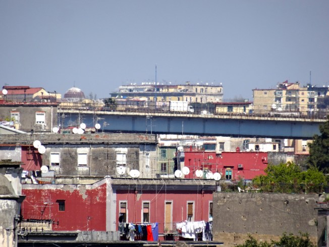 The tangenziale on its way to the airport in Naples, Italy
