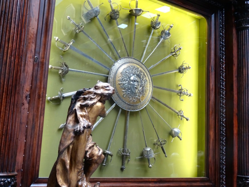Weapons display in the Museo Filangieri in Naples, Italy