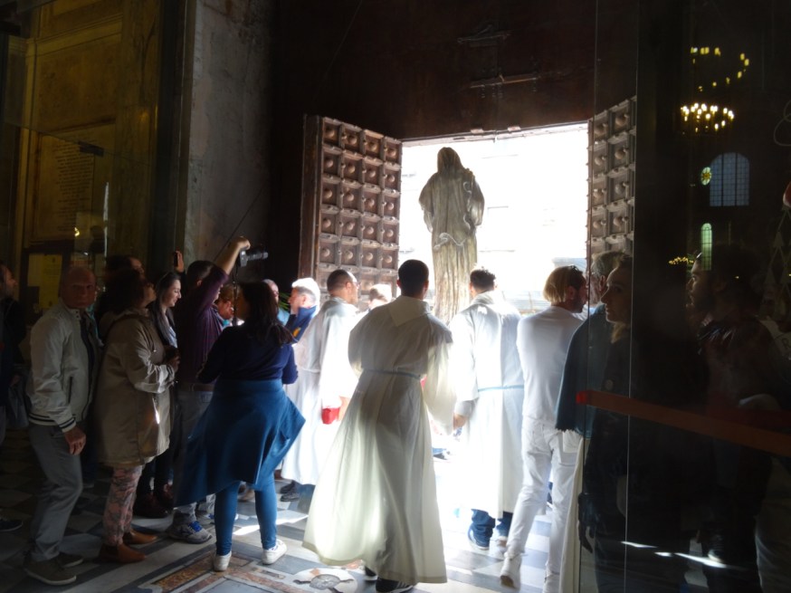Into the sun - the Duomo, Naples, Italy