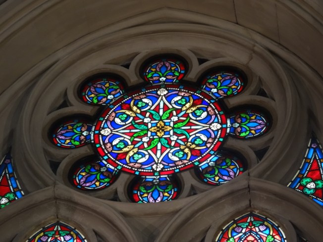Stained glass window in Christ Church, Naples, Italy