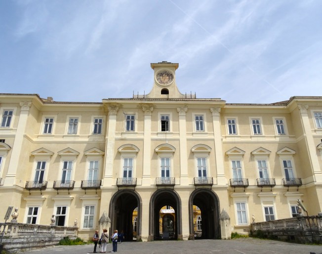Some of the Commonwealth Ladies outside the Royal Palace at Portici, outside Naples, Italy