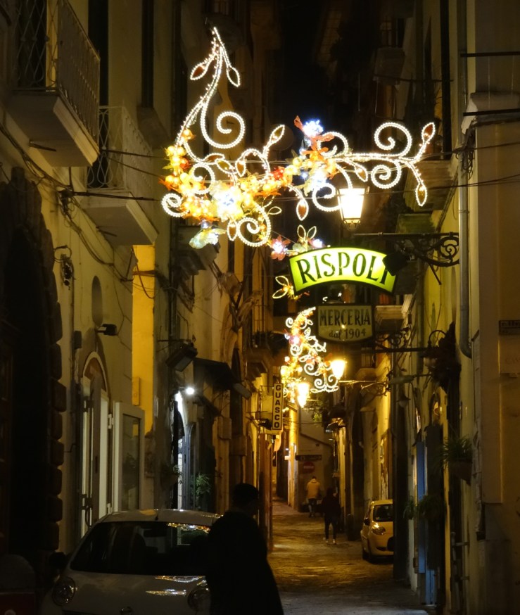 Christmas lights in Salerno