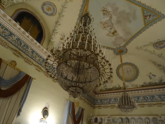 Detail from the ballroom at Capodimonte in Naples, Italy