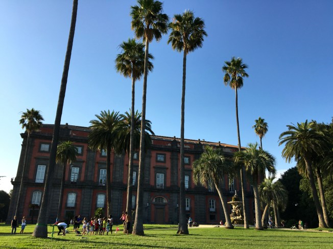 Part of the park that surrounds Capodimonte Art Museum in Naples, Italy