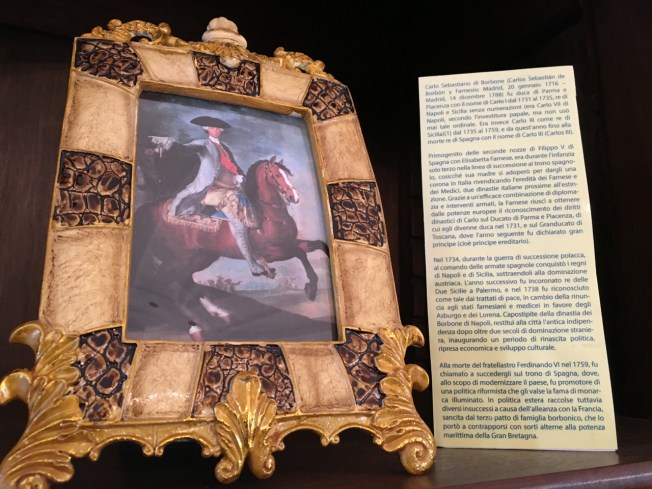 Carlo Sebastiano di Borbone (this small picture and information is on display in 'La Casina Vanvitelliana' on Lago Fusaro, near Naples, Italy