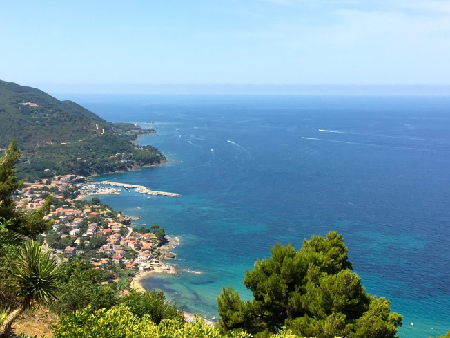 The coastline below Castellabate in Cilento in the south of Italy
