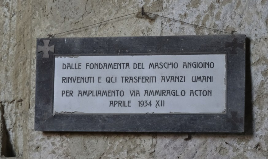 Details of remains moved into the Cimitero delle Fontanelle in Naples, Italy