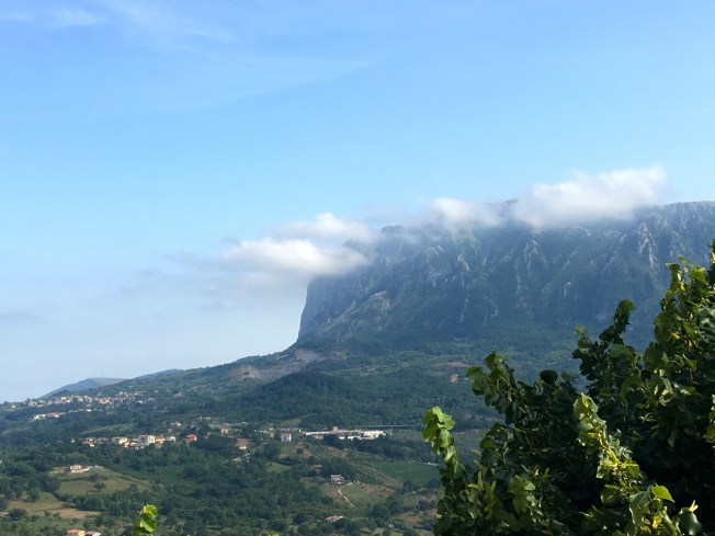 One of the views from Roccagloriosa in Cilento, Italy