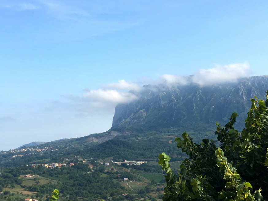 One of the views from Roccagloriosa in Cilento, Italy