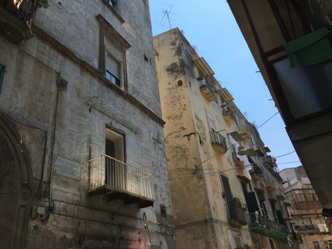 The street where Totò was born in Sanità in Naples, Italy