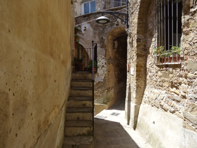 Street in Castellabate in Cilento in Italy