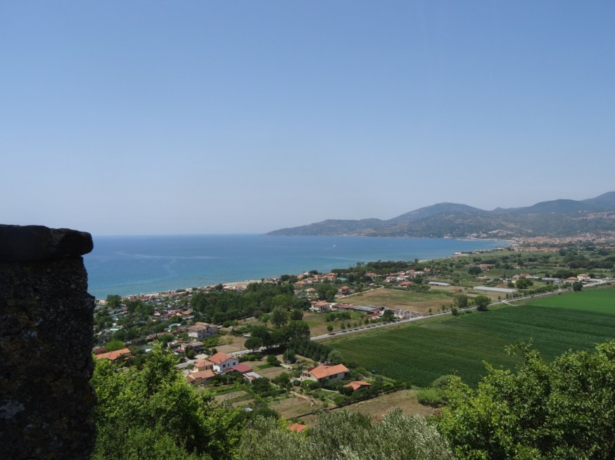 The views from the top of the ridge at Velia in Cilento, Italy