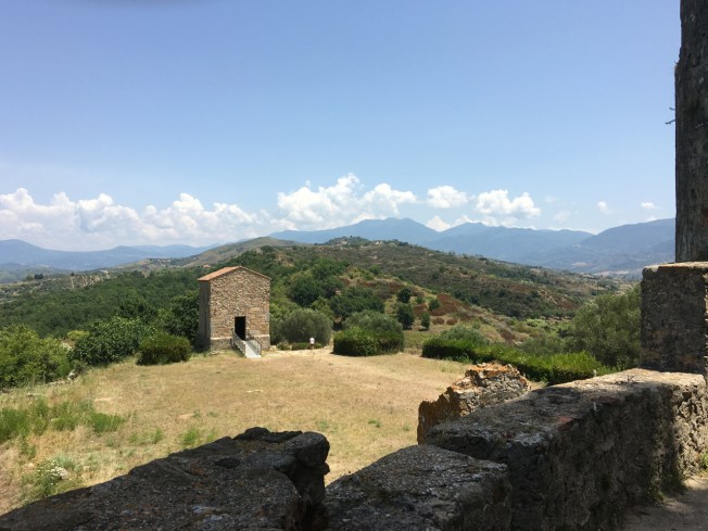 The views from the top of the ridge at Velia in Cilento, Italy