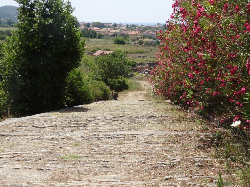 The Via di Porta Rosa at the archaeological site of Velia in Cilento, Italy