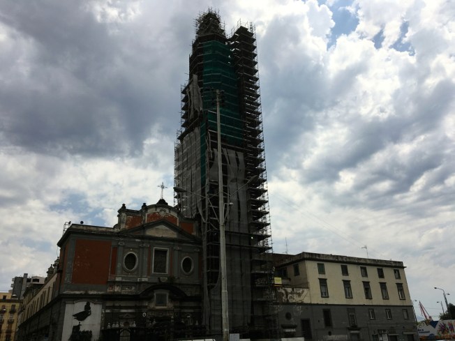 The Church of San Carmine in the Piazza del Mercato in Naples, Italy