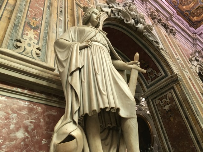 Conradin's statue in the church of San Carmine in Naples, Italy