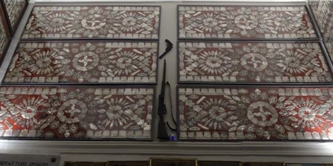 On the walls of Santa Maria del Carmine in Naples, Italy