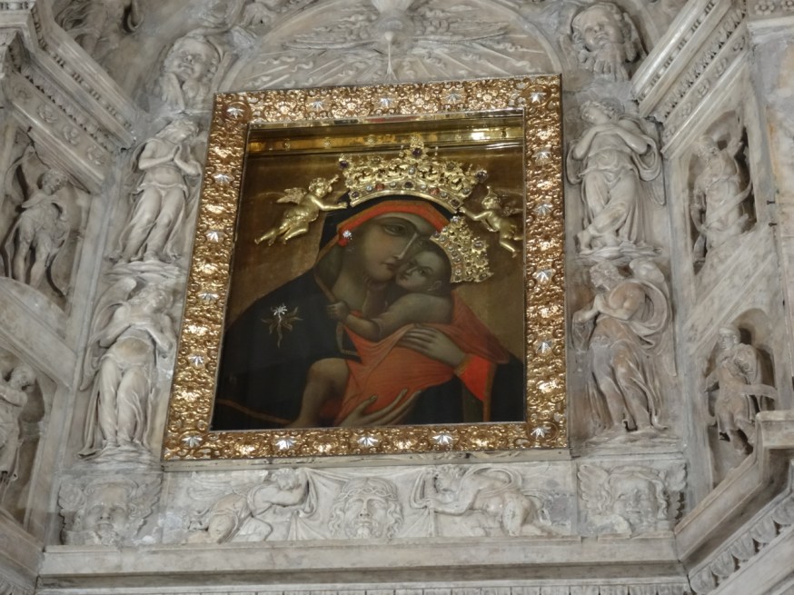 'The Brown Madonna' in the church of Santa Maria del Carmine in Naples, Italy