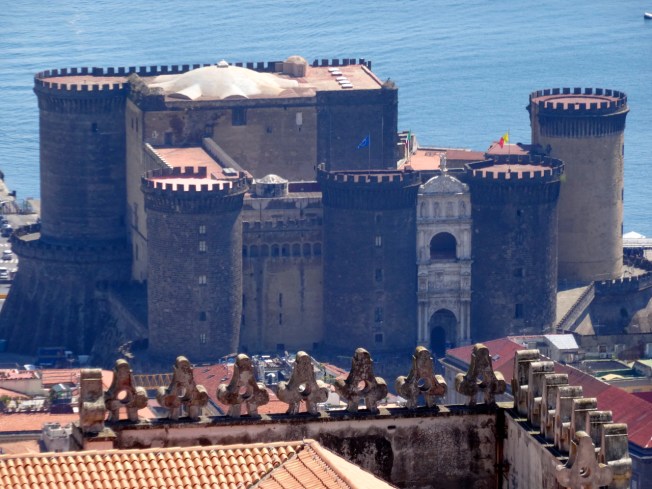 Naples, Italy - View of Castel Nuovo from Castel Sant'Elmo