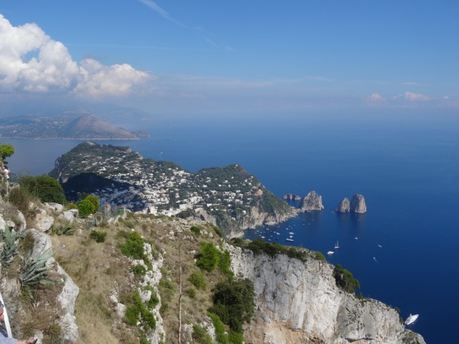View over the tip of Capri to the Sorrentine Peninsular - in prehistoric times the link was physical