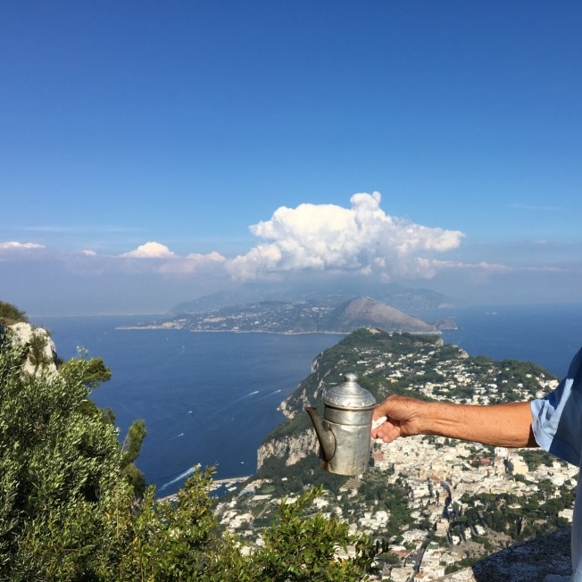 Caffè on the terrace above the Chiesa di Santa Maria a Cetrella on Capri