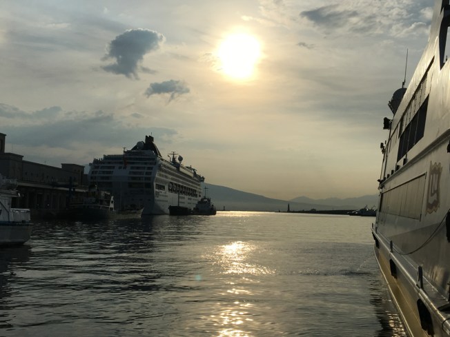 Leaving Naples, Italy; destination - the island of Capri