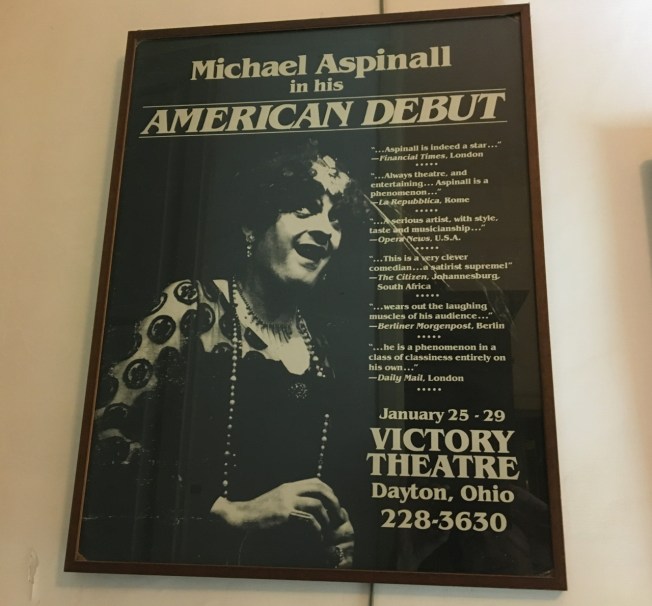 Poster of one of the parody shows put on by Michael Aspinall