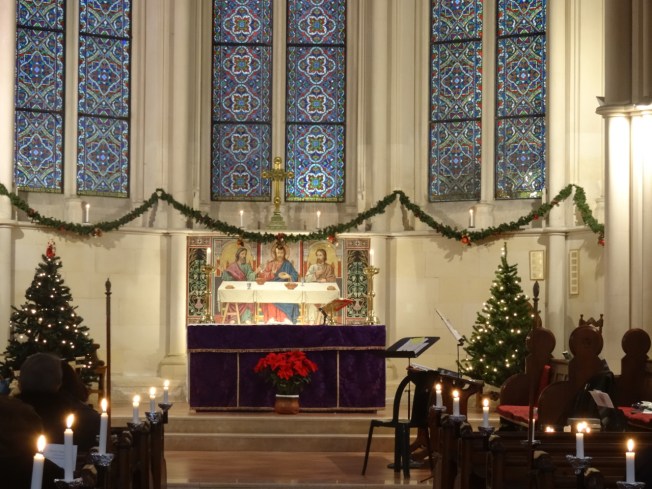 Waiting for the choir in Christ Church, Naples, Italy