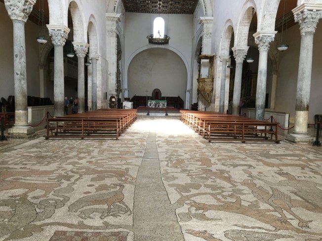 The Tree of Life mosaic, by the monk Pantaleone, on the floor of the cathedral in Otranto, Puglia