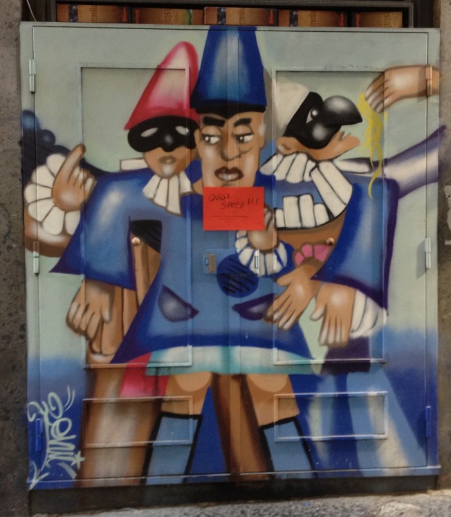 A closed shopfront in the centro storico in Naples, Italy - 'getting married today'