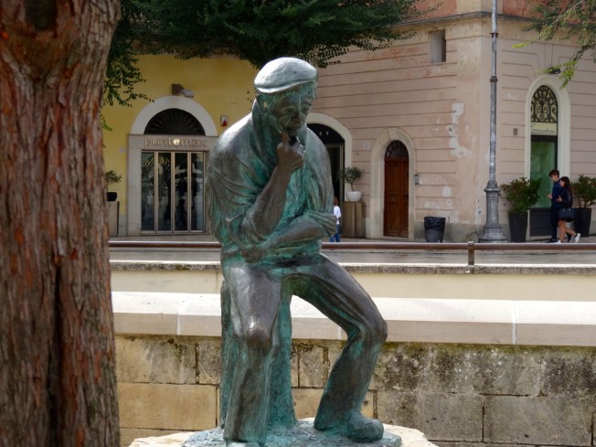 In the square in Matera in Basilicata in Italy