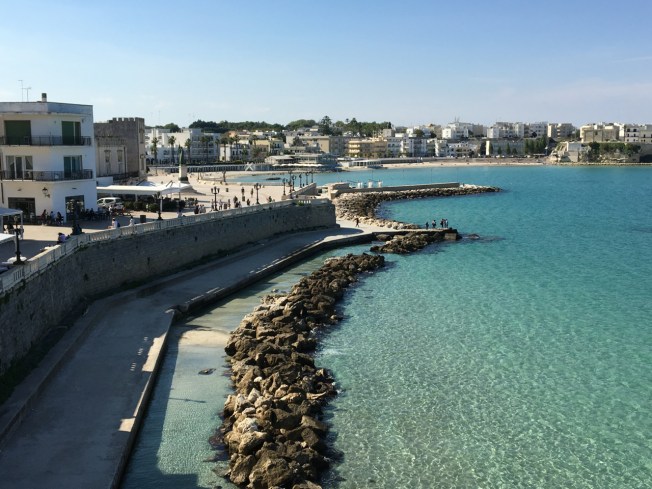 The seafront in Otranto, Puglia in Italy