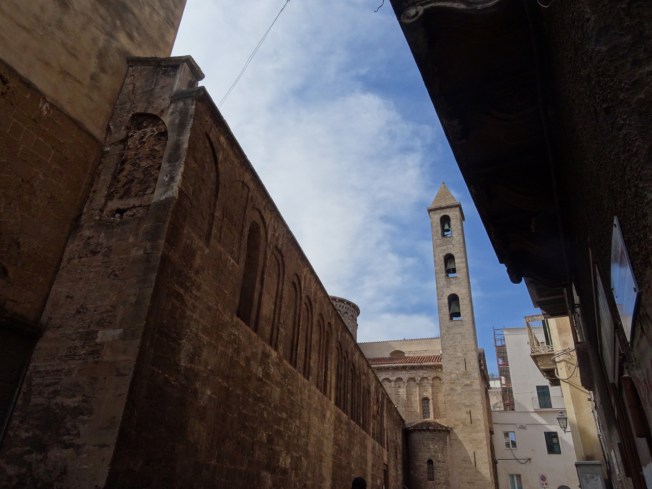 The 12th century Norman bell tower, destroyed by an earthquake in 1456 and rebuilt in 1952