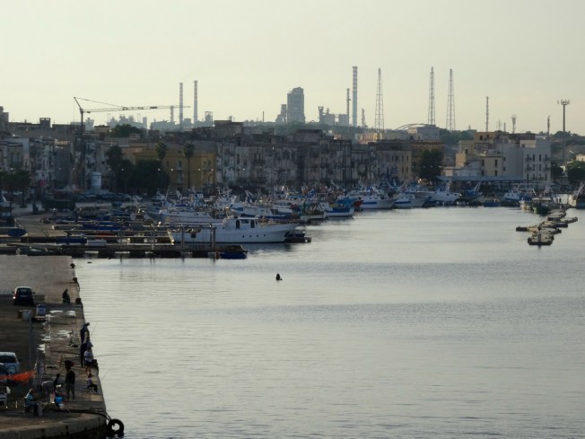 Evening sky in Taranto in Puglia, Italy
