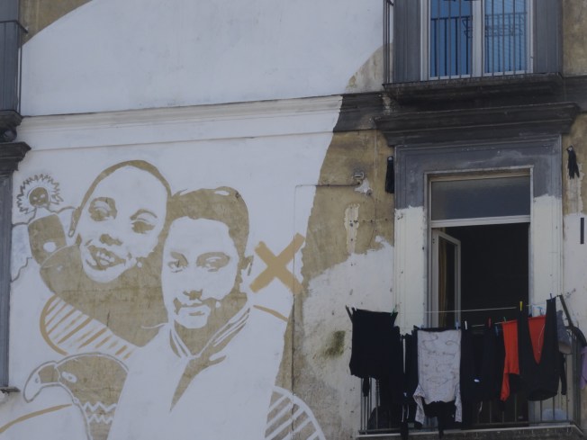 Mural in rione Sanità in Naples, Italy