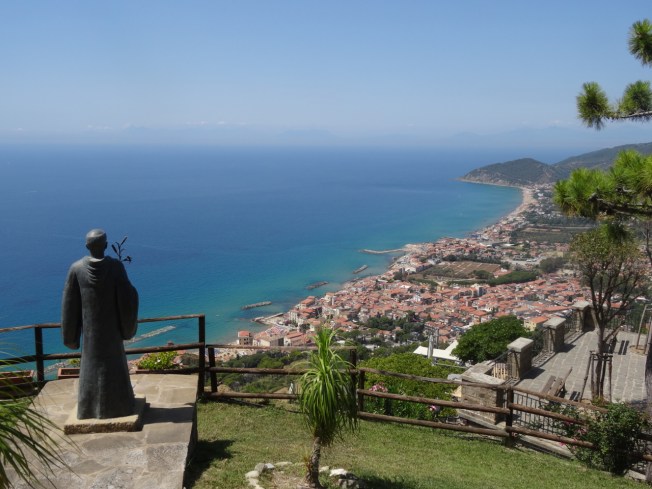 View from Castellabate in Cilento in the south of Italy