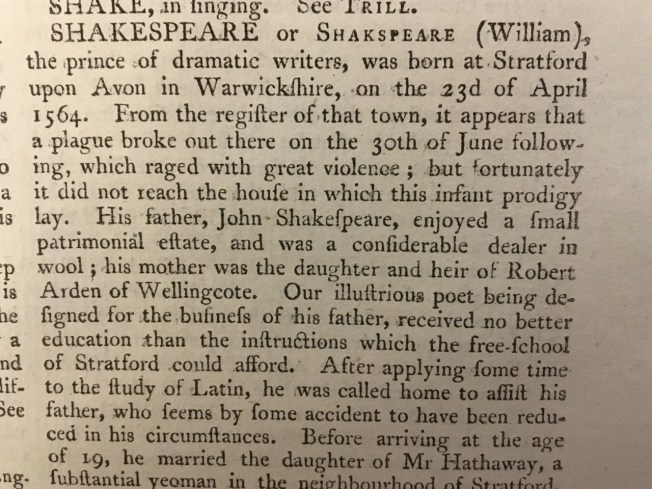 Shakespeare - " the prince of dramatic writers"