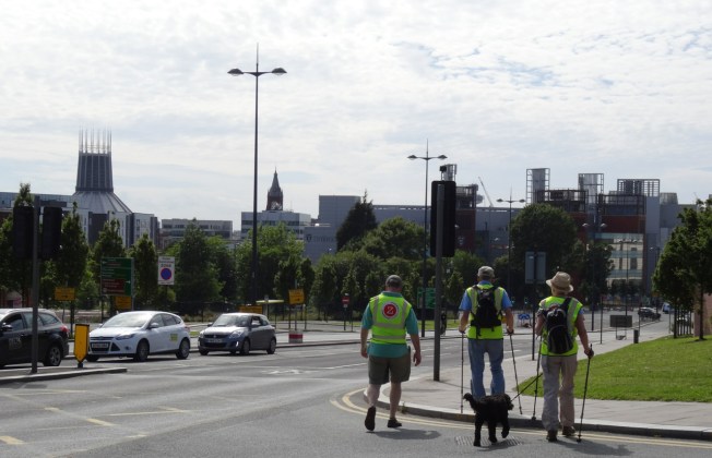 The spiky profile of Christ the King appears to our left