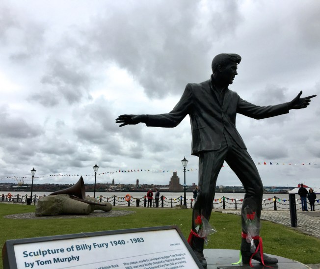 Billy Fury by the Mersey in Liverpool, England