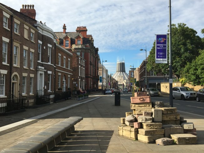 View down Hope Street towards the Metropolitan Cathedral of Christ the King in Liverpool
