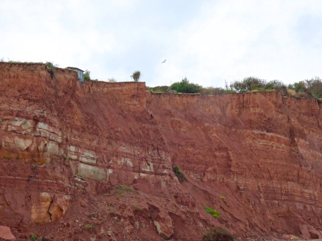 Cliff erosion in Sidmouth, Devon