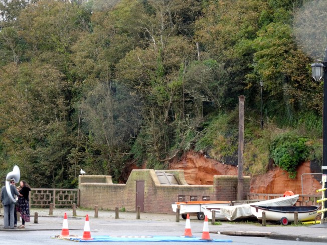 Sousaphone in Sidmouth, Devon in Folk Week 2017