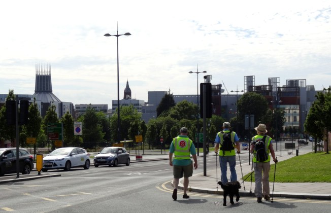 Walking into Liverpool, England
