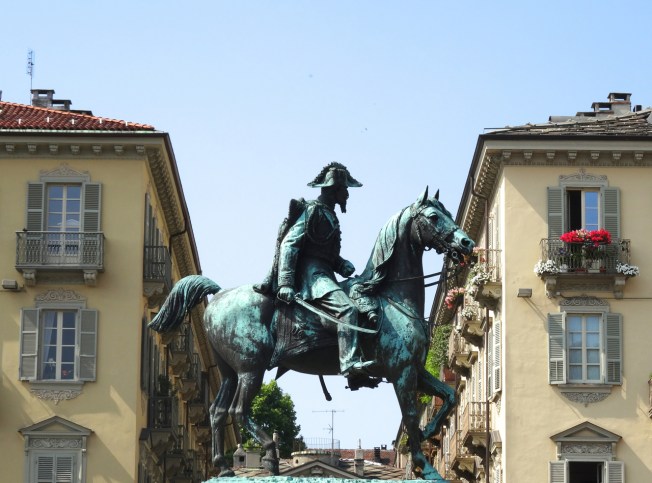 Turin, Italy: fine horse - not sure who the rider is