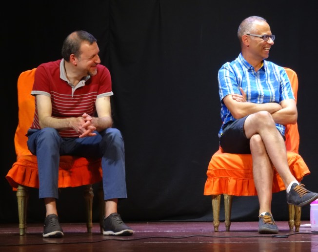 Anotonio DeVecchi and Daniele Taverna from Gelato Village in Leicester, England